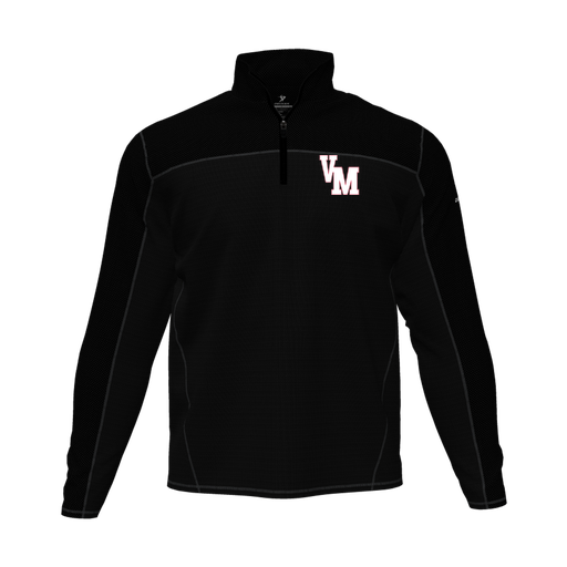 [CUS-DFW-QTRZ-PER-LSL-BLK-AS-LOGO2] Quarter Zip Pullover (Adult S, Black, Logo 2)