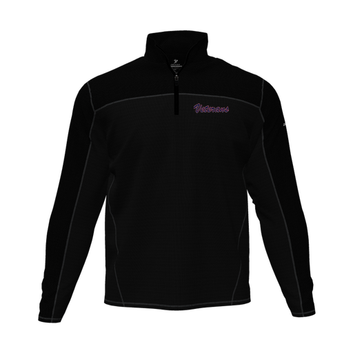 [CUS-DFW-QTRZ-PER-LSL-BLK-AS-LOGO3] Quarter Zip Pullover (Adult S, Black, Logo 3)