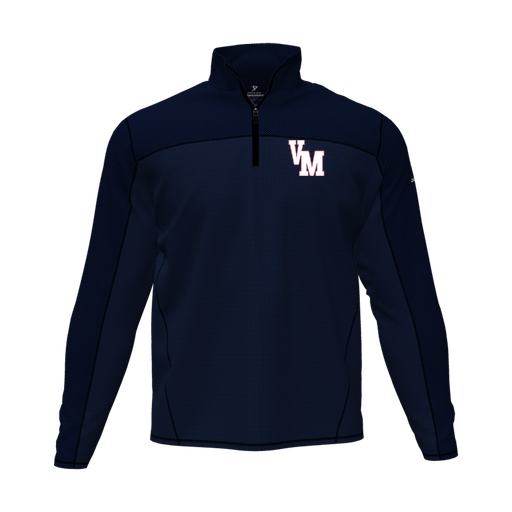 [CUS-DFW-QTRZ-PER-LSL-NVY-AS-LOGO2] Quarter Zip Pullover (Adult S, Navy, Logo 2)