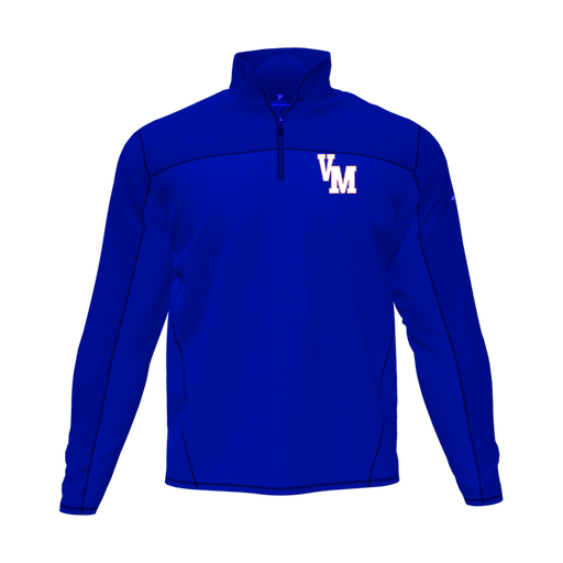 [CUS-DFW-QTRZ-PER-LSL-RYL-AS-LOGO2] Quarter Zip Pullover (Adult S, Royal, Logo 2)