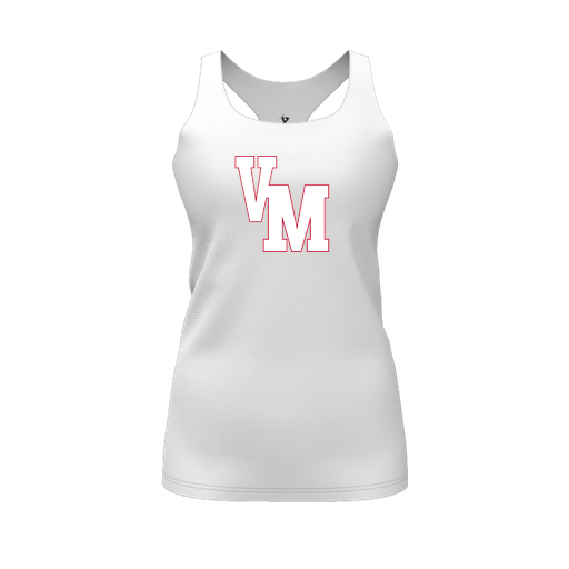 [FT0TRBWH-FYS-LOGO2] Decker Racerback Tank Top (Female Youth S, White, Logo 2)