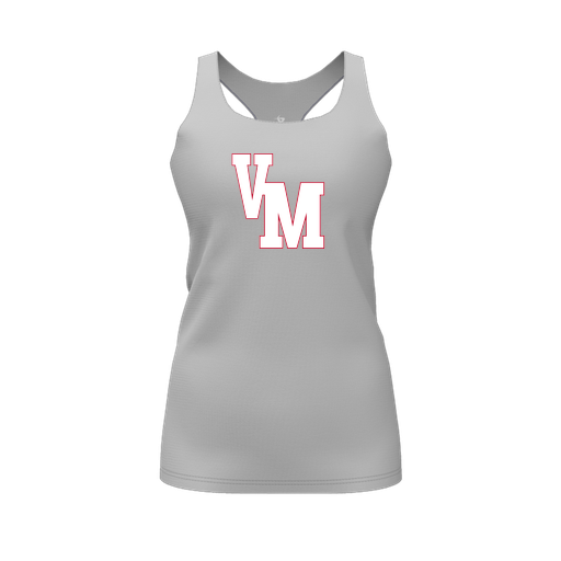 [CUS-DFW-RCBK-PER-GRY-FYS-LOGO2] Racerback Tank Top (Female Youth S, Gray, Logo 2)