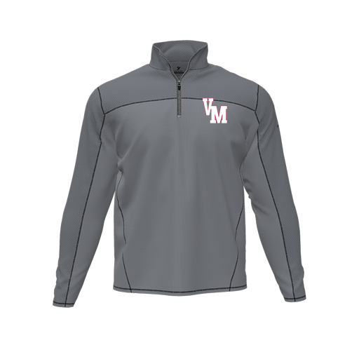 [CUS-DFW-QTRZ-PER-LSL-GRY-AS-LOGO2] Quarter Zip Pullover (Adult S, Gray, Logo 2)