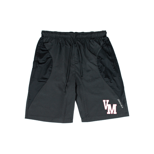 [CUS-DFW-SHOR-PER-CRV-BLK-YXXS-LOGO2] Shorts (Curve Shorts) (Youth XXS, Black, Logo 2)