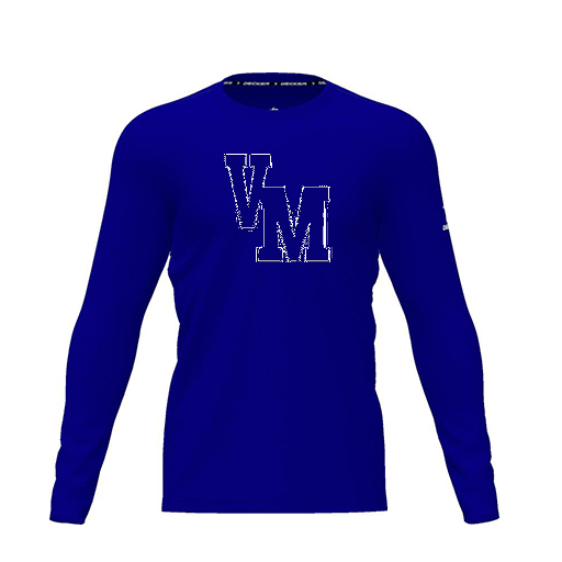 [CUS-DRIF-TEES-PER-CNK-LSL-RYL-YXS-LOGO2] Dri Fit Performance T-Shirt (Youth XS, Royal, Logo 2, Long Sleeve)