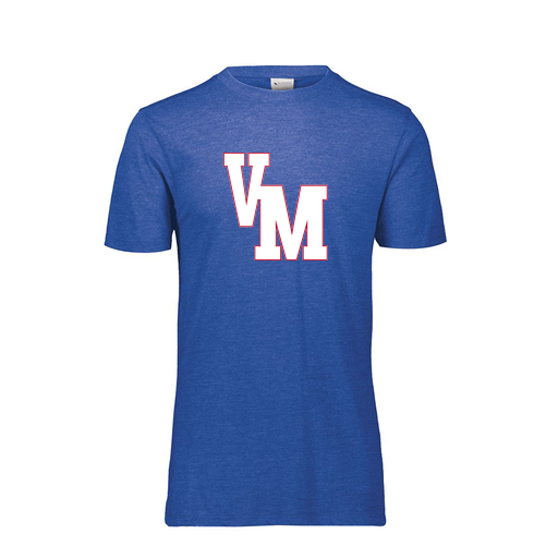 [FTSCUBRY-YS-LOGO2] Decker Youth Tri-Blend T-Shirt - Short Sleeve (Youth S, Royal, Logo 2)