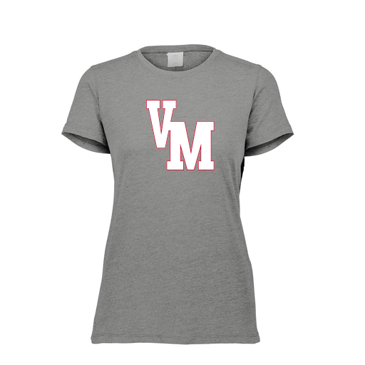 [FTSCUBGY-FAXS-LOGO2] Decker Women's Tri-Blend T-Shirt - Short Sleeve (Female Adult XS, Gray, Logo 2)