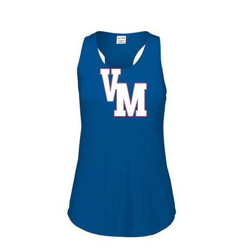 [3078.U55.S-LOGO2] Ladies Tri Blend Tank Top (Female Adult S, Royal, Logo 2)