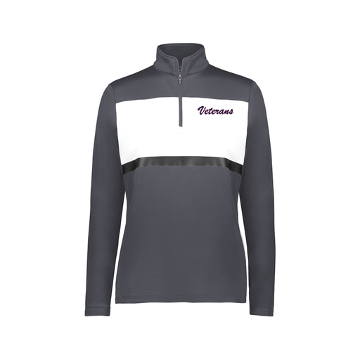 [222791.F52.XS-LOGO3] Ladies Bold 1/4 Zip Pullover (Female Adult XS, Gray, Logo 3)