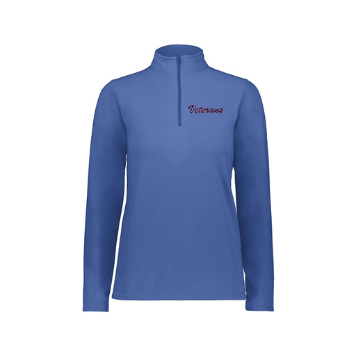 [6864.060.XS-LOGO3] Ladies MicroFleece 1/4 Zip Pullover (Female Adult XS, Royal, Logo 3)