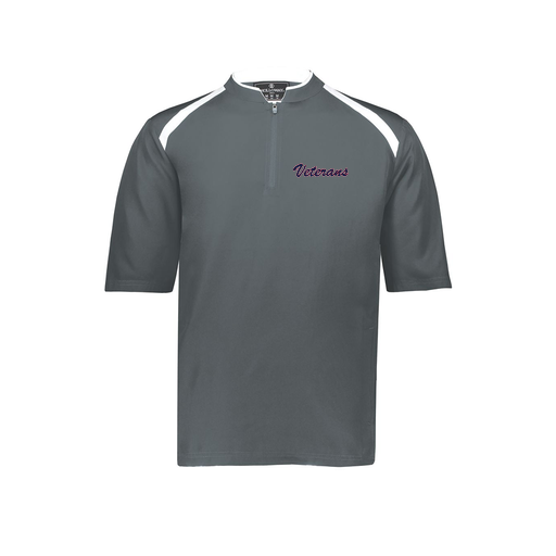 [229581-AS-GRY-LOGO3] Men's Dugout Short Sleeve Pullover (Adult S, Gray, Logo 3)