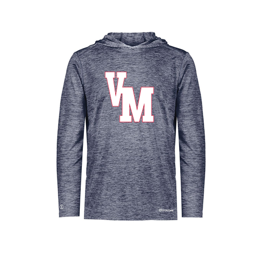 [FOLHCGNV-AS-LOGO2] Decker Men's Charge Hoodie (Adult S, Navy, Logo 2)