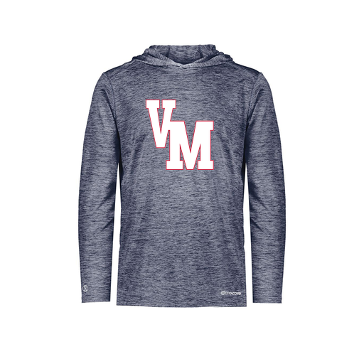 [FOLHCGNV-YS-LOGO2] Decker Youth Charge Hoodie (Youth S, Navy, Logo 2)