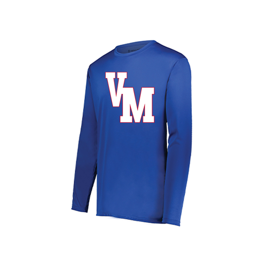[222822.060.XS-LOGO2] Men's LS Smooth Sport Shirt (Adult XS, Royal, Logo 2)