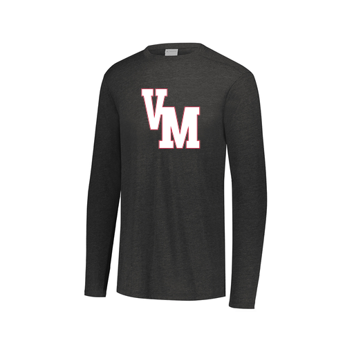 [FTLCUBBK-AXS-LOGO2] Decker Men's Tri-Blend T-Shirt - Long Sleeve (Adult XS, Black, Logo 2)