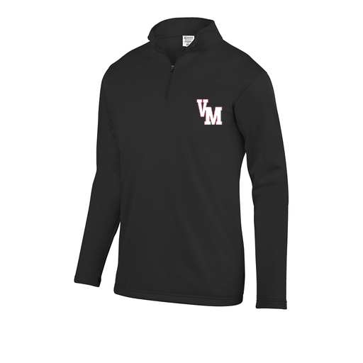 [FOLQFFBK-AS-LOGO2] Decker Men's FlexFleece 1/4 Zip (Adult S, Black, Logo 2)