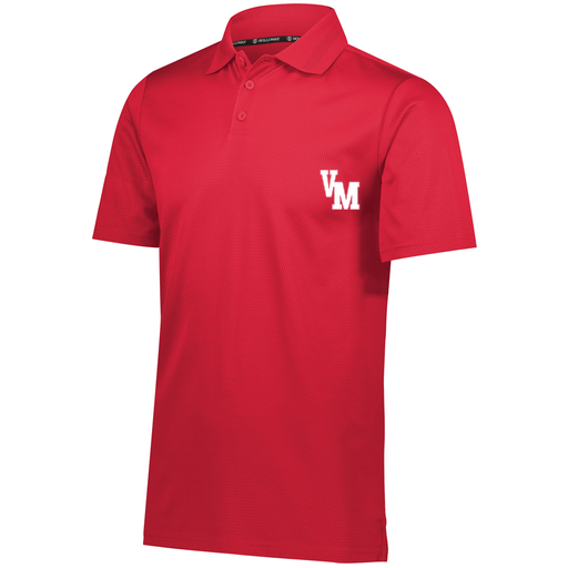 [222568.083.S-LOGO2] Men's Prism Polo (Adult S, Red, Logo 2)