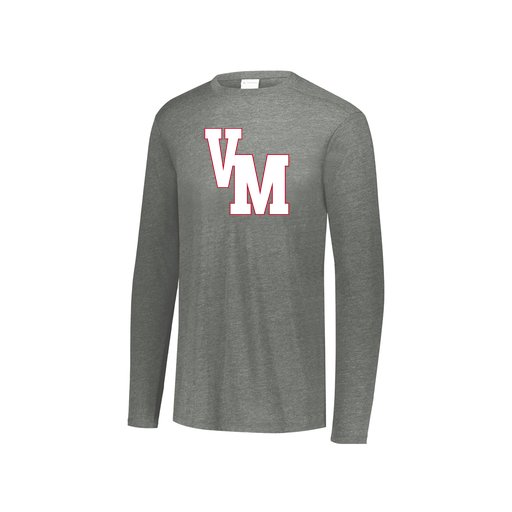 [3076.013.S-LOGO2] Youth LS Ultra-blend T-Shirt (Youth S, Gray, Logo 2)