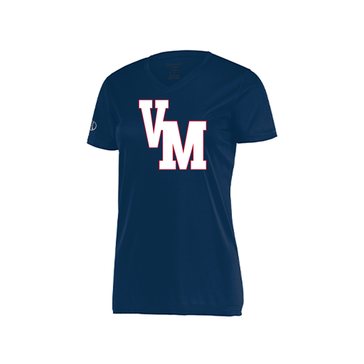 [222820.065.S-LOGO2] Ladies Movement Dri Fit Shirt (Female Adult S, Navy, Logo 2)