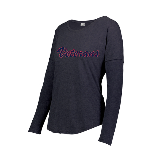 [FTLCUBNV-FAXS-LOGO3] Decker Women's Tri-Blend T-Shirt - Long Sleeve (Female Adult XS, Navy, Logo 3)