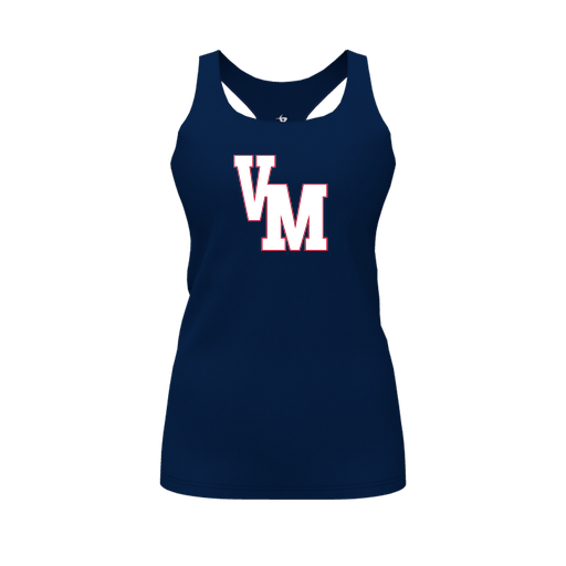 [CUS-DFW-RCBK-PER-NVY-FYS-LOGO2] Racerback Tank Top (Female Youth S, Navy, Logo 2)