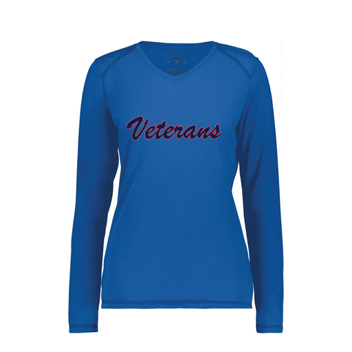 [6847.060.XS-LOGO3] Women's SoftTouch Long Sleeve (Female Adult XS, Royal, Logo 3)