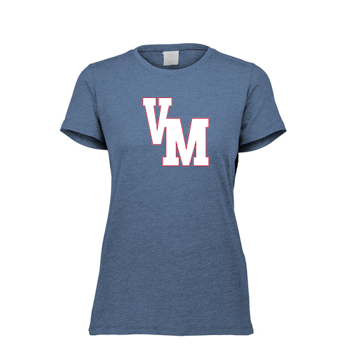 [FTSCUBNV-FAXS-LOGO2] Decker Women's Tri-Blend T-Shirt - Short Sleeve (Female Adult XS, Navy, Logo 2)