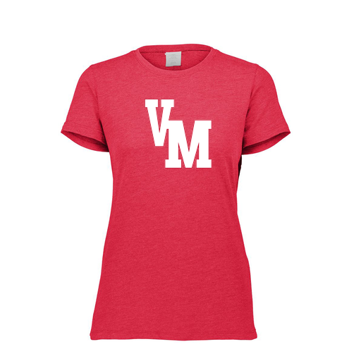 [FTSCUBRD-FAXS-LOGO2] Decker Women's Tri-Blend T-Shirt - Short Sleeve (Female Adult XS, Red, Logo 2)