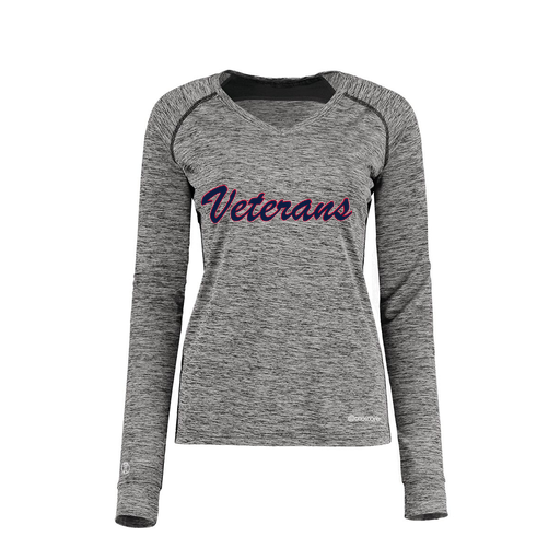 [222770.K94.XS-LOGO3] Ladies Electric Long Sleeve Shirt (Female Adult XS, Black, Logo 3)