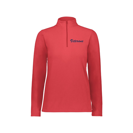 [6864.083.XS-LOGO3] Ladies MicroFleece 1/4 Zip Pullover (Female Adult XS, Red, Logo 3)