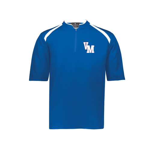 [229581-AS-RYL-LOGO2] Men's Dugout Short Sleeve Pullover (Adult S, Royal, Logo 2)