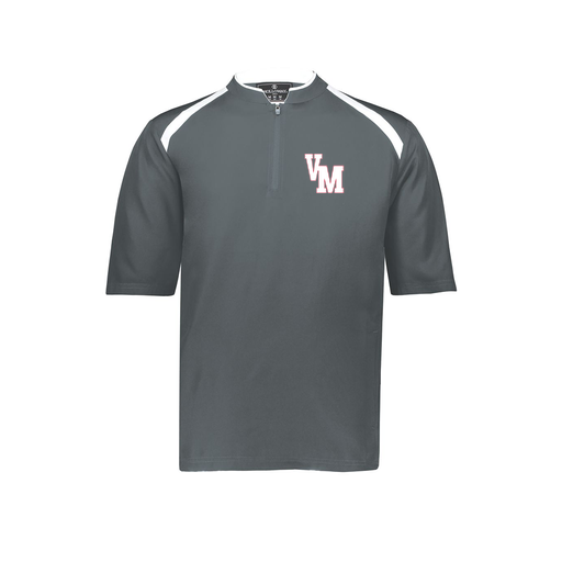 [229581-AS-GRY-LOGO2] Men's Dugout Short Sleeve Pullover (Adult S, Gray, Logo 2)