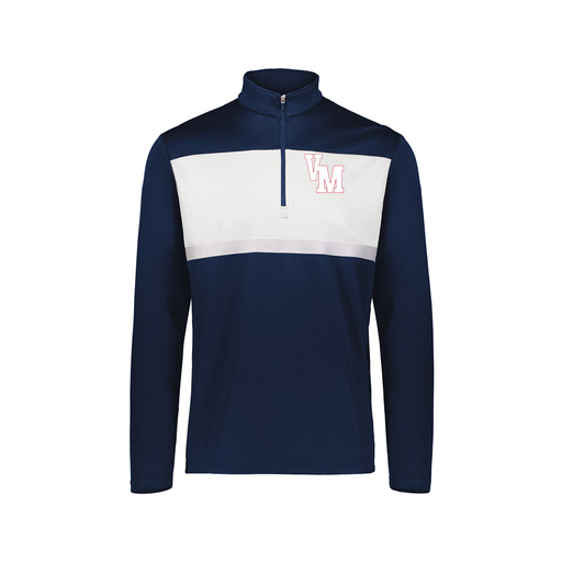 [222691.301.S-LOGO2] Youth Bold 1/4 Zip Pullover (Youth S, Navy, Logo 2)