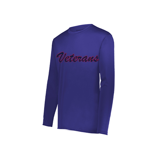 [222822.747.XS-LOGO3] Men's LS Smooth Sport Shirt (Adult XS, Purple, Logo 3)