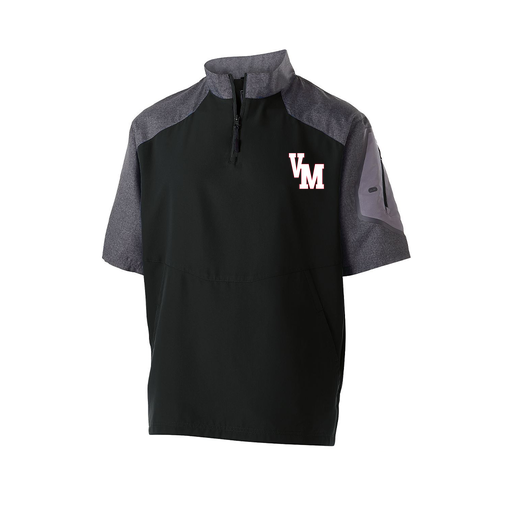 [229545.H05.XS-LOGO2] Men's Raider SS Pullover (Adult XS, Black, Logo 2)