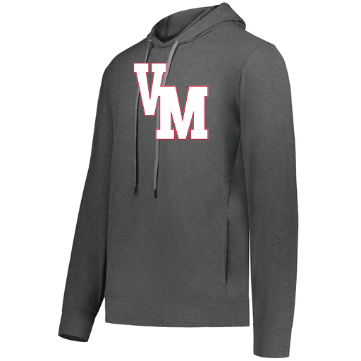 [222598.013.S-LOGO2] Men's Ventura Thin Knit Hoodie (Adult S, Gray, Logo 2)