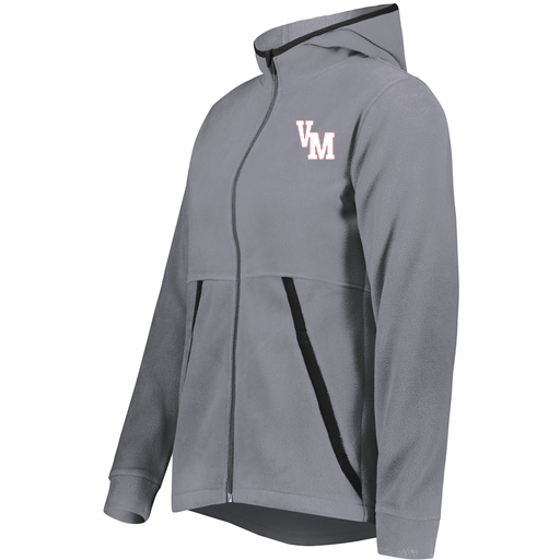 [6860.059.XS-LOGO2] Ladies Chill Full Zip Fleece (Female Adult XS, Gray, Logo 2)