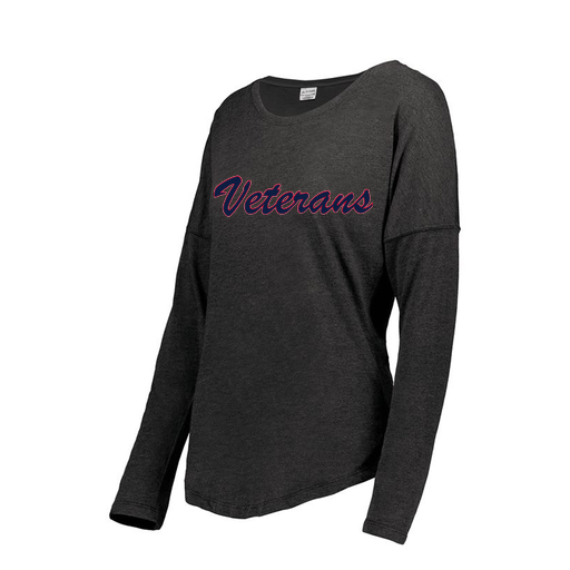 [FTLCUBBK-FAXS-LOGO3] Decker Women's Tri-Blend T-Shirt - Long Sleeve (Female Adult XS, Black, Logo 3)